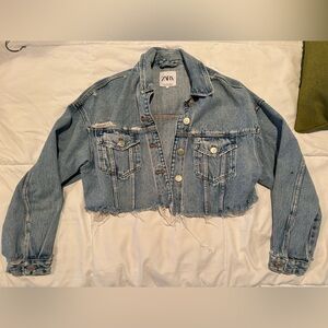 Zara 90s cropped denim jacket